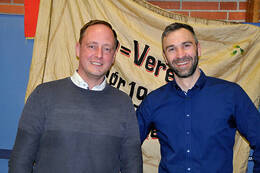 Wiederwahl: Florian Stolte (l.) und Sven Navers stehen für zwei weitere Jahre an der Spitze des RSV Landkirchen.